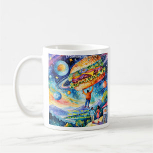 Rick London Vegan Sees Meateator In Space Funny Coffee Mug