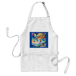 Rick London Vegan Sees Meateator In Space Funny  Standard Apron