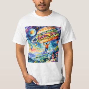 Rick London Vegan Sees Meateator In Space Funny T-Shirt