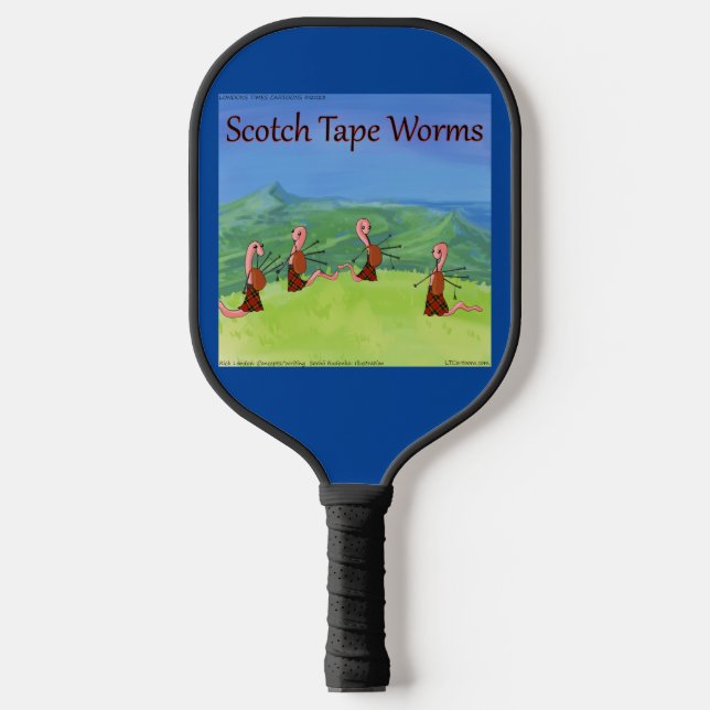 Rick London Worms From Scotland Funny Pickleball P Pickleball Paddle (Front)