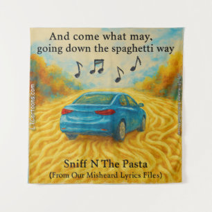 Rick London's Misheard Lyrics Spaghetti Way Funny Tapestry