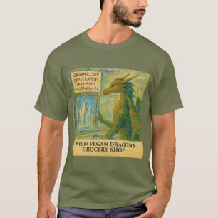 Rick London's Vegan Dragon Grocery Shopping Funny T-Shirt