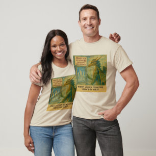 Rick London's Vegan Dragon Grocery Shopping Funny T-Shirt