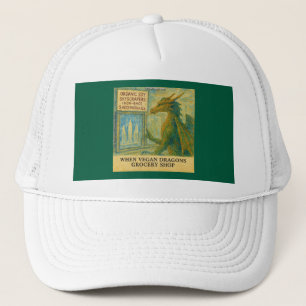 Rick London's Vegan Dragon Grocery Shopping Funny Trucker Hat