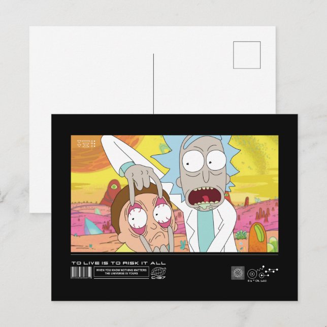 Rick Opening Morty's Eyes Quote Graphic Postcard (Front/Back)