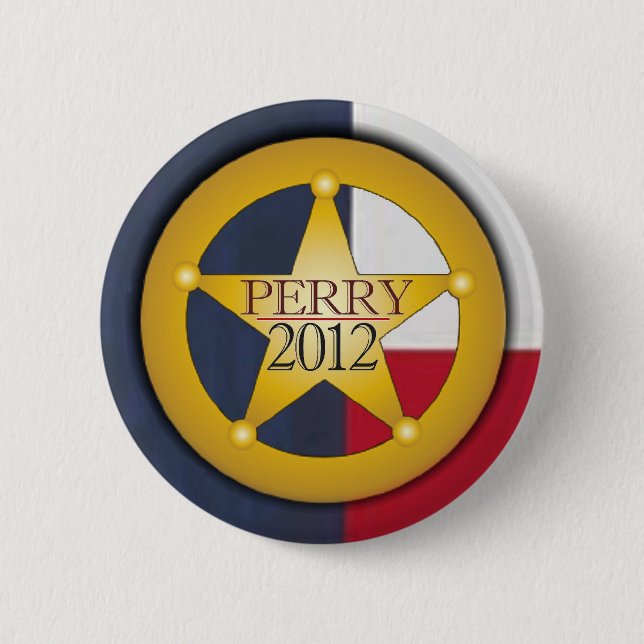 Rick Perry 2012 Ranger Badge 2 Inch Round Button (Front)