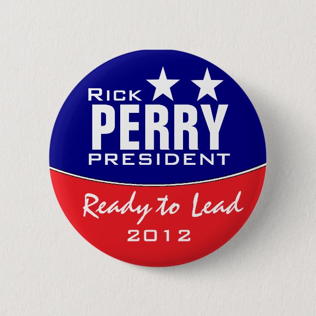 Rick Perry 2 Inch Round Button (Front)