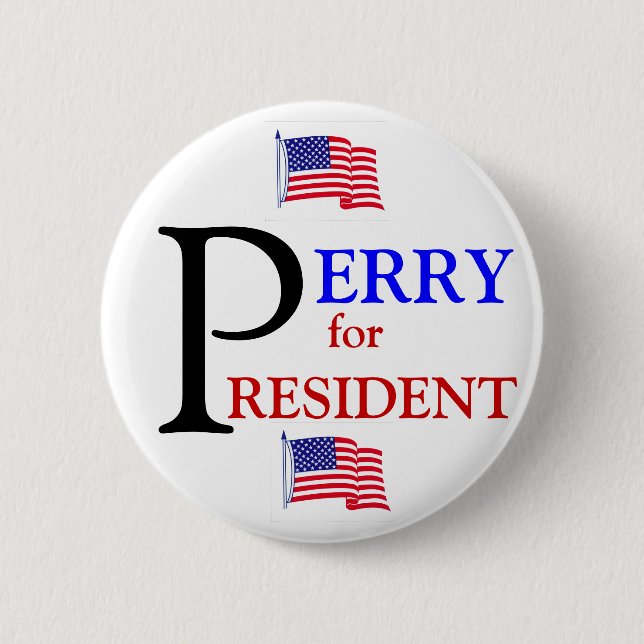 Rick Perry for President 2012 2 Inch Round Button (Front)