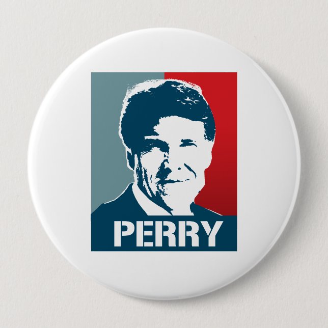 RICK PERRY POSTER 4 INCH ROUND BUTTON (Front)