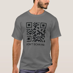 rick roll funny QR scan code don't scan me T-Shirt