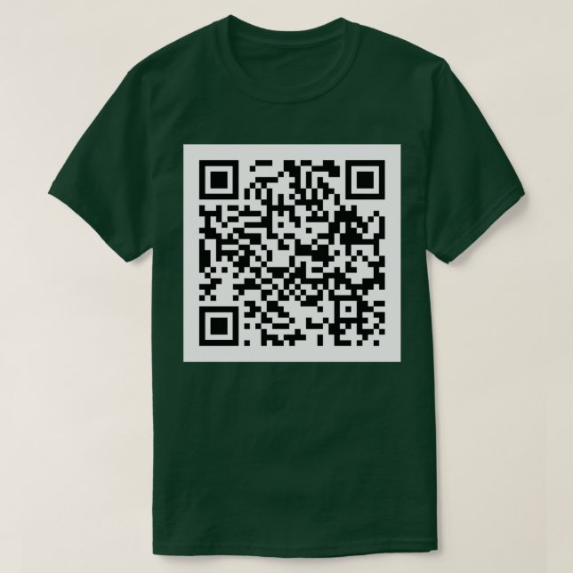 Rick Roll QR Code Pillow T-Shirt (Design Front)