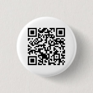 Rick Roll QR Code Rickrolled 1 Inch Round Button
