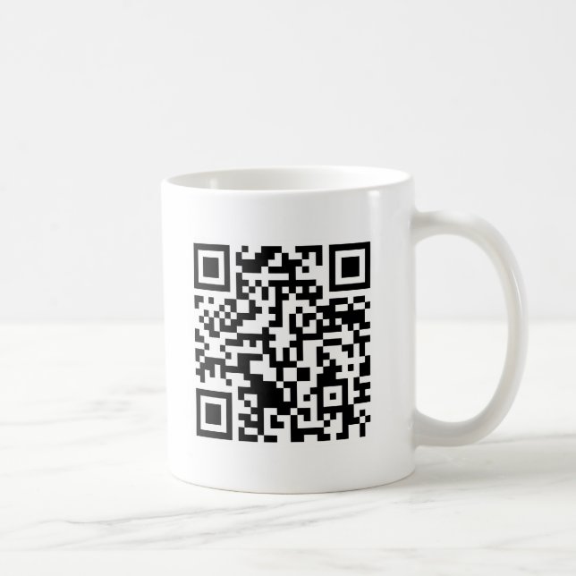 Rick Roll QR Code Rickrolled Coffee Mug (Right)