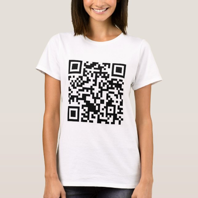 Rick Roll QR code Rickrolled T-Shirt (Front)