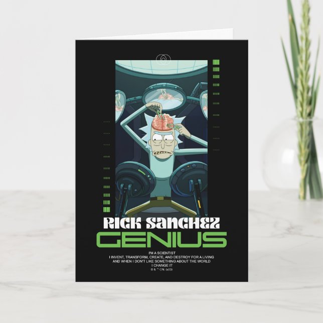 Rick Sanchez Genius Quote Graphic Card (Front)