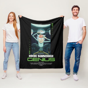 Rick Sanchez Genius Quote Graphic Fleece Blanket