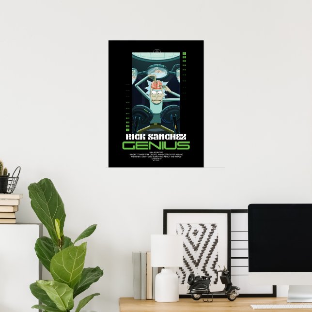 Rick Sanchez Genius Quote Graphic Poster (Home Office)