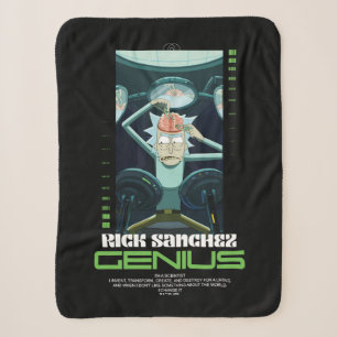 Rick Sanchez Genius Quote Graphic Sherpa Blanket