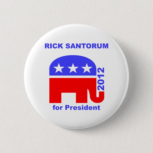 Rick Santorum 2 Inch Round Button (Front)
