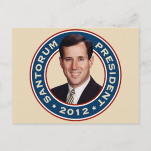 Rick Santorum for President 2012 Postcard