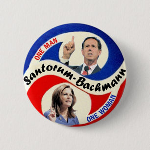 Rick Santorum / Michele Bachmann 2 Inch Round Button