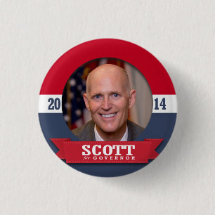 RICK SCOTT CAMPAIGN 1 INCH ROUND BUTTON