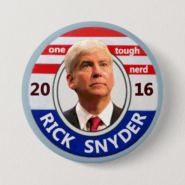 Rick Snyder for President 2016 3 Inch Round Button (Front)