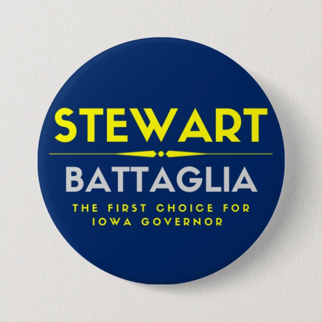 Rick Stewart for Iowa Governor Button (Front)