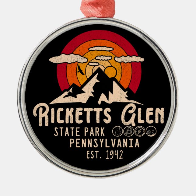 Ricketts Glen State Park Pennsylvania - PA Sp Metal Ornament (Front)