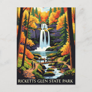Ricketts Glen State Park Travel Postcard