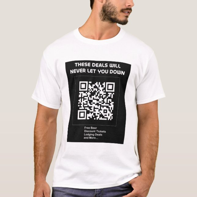 Rickroll QR code T-Shirt (Front)