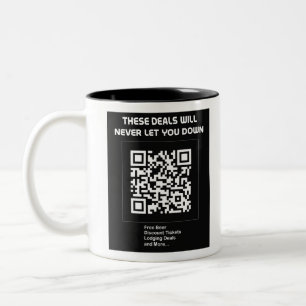 Rickroll QR code Two-Tone Coffee Mug