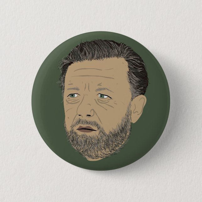 Ricky Gervais: "After Life" 2 Inch Round Button (Front)