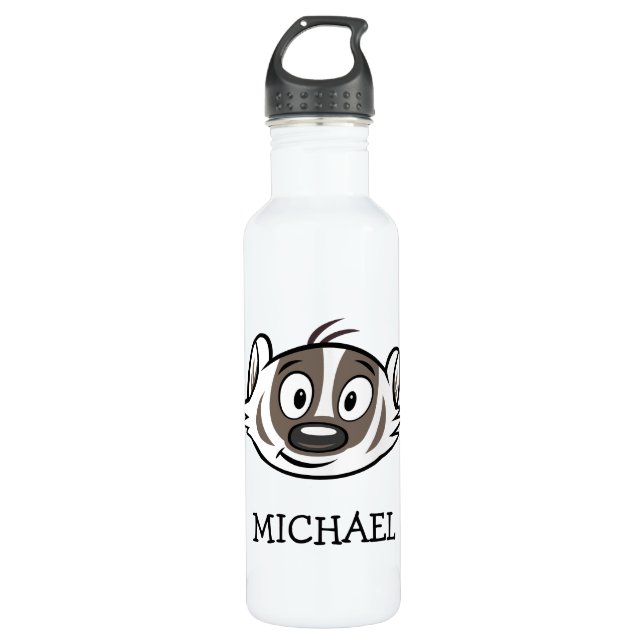 Ricky Raccoon | Boomer Badger Face 710 Ml Water Bottle (Front)