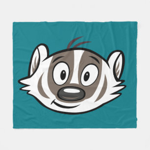 Ricky Raccoon   Boomer Badger Face Fleece Blanket