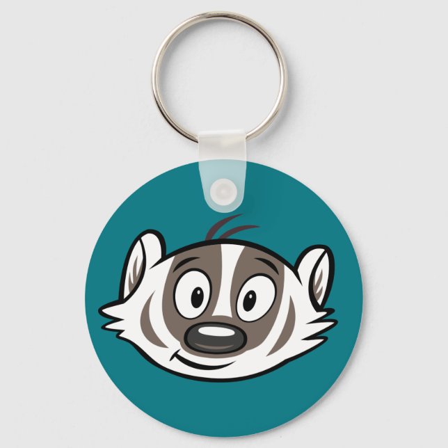 Ricky Raccoon | Boomer Badger Face Keychain (Front)
