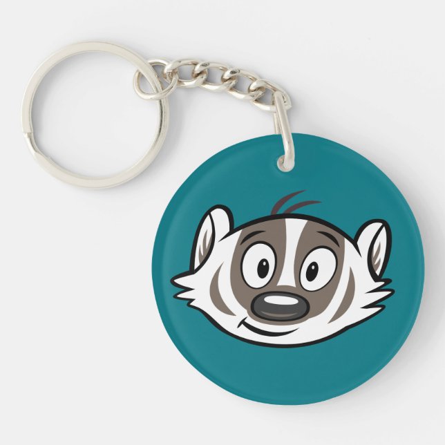 Ricky Raccoon | Boomer Badger Face Keychain (Front)