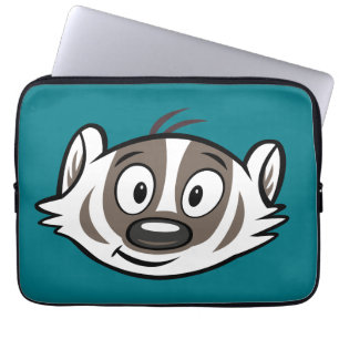 Ricky Raccoon   Boomer Badger Face Laptop Sleeve