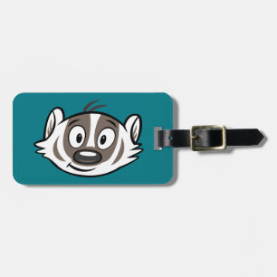 Ricky Raccoon   Boomer Badger Face Luggage Tag