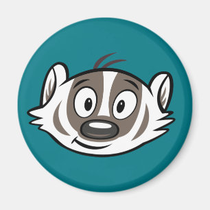 Ricky Raccoon   Boomer Badger Face Magnet