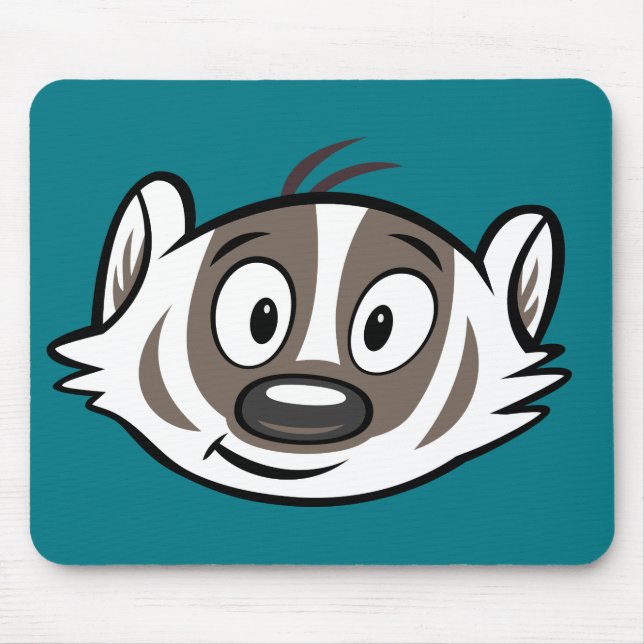 Ricky Raccoon | Boomer Badger Face Mouse Pad (Front)