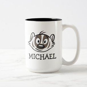 Ricky Raccoon   Boomer Badger Face Two-Tone Coffee Mug