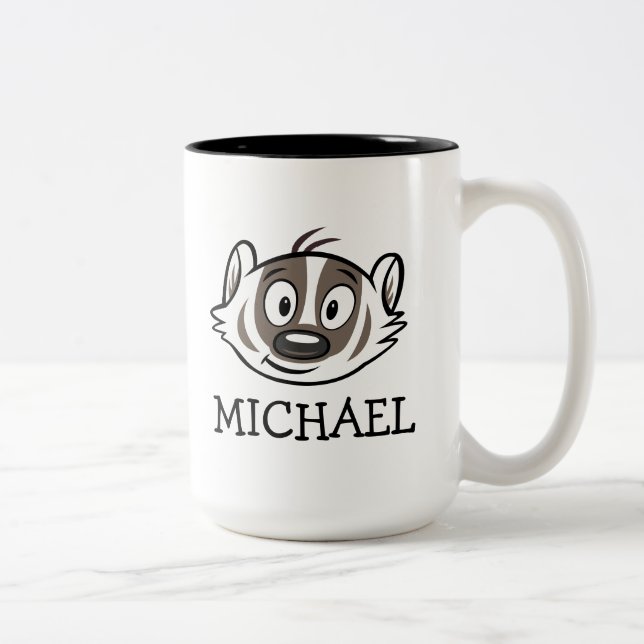 Ricky Raccoon | Boomer Badger Face Two-Tone Coffee Mug (Right)