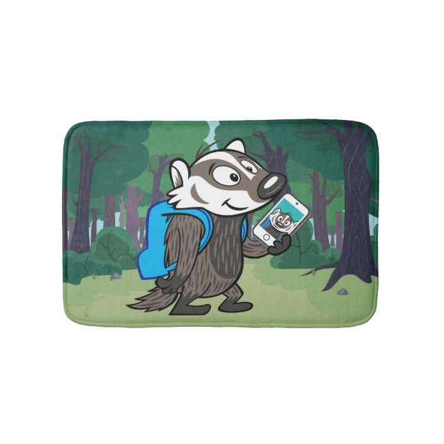 Ricky Raccoon | Boomer Badger Selfie Bath Mat (Front)