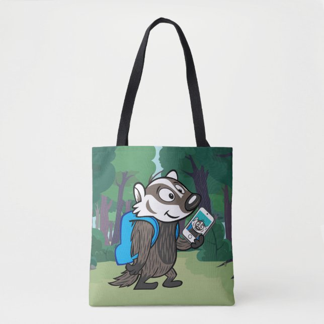 Ricky Raccoon | Boomer Badger Selfie Tote Bag (Front)