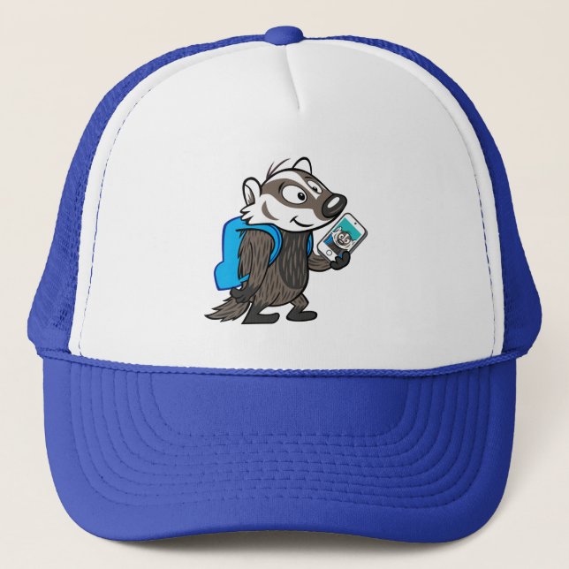 Ricky Raccoon | Boomer Badger Selfie Trucker Hat (Front)