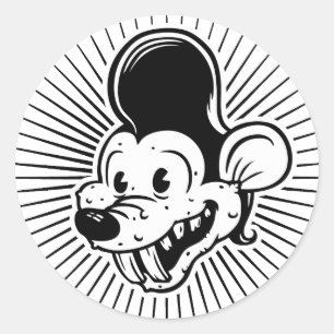 Ricky Rodent Classic Round Sticker