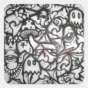 rico collage graffiti sticker