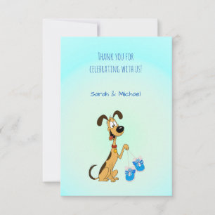 Rico the Dog Baby Boy Shower  Thank You Card