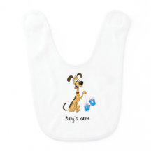 RICO THR DOG HOLDING BLUE BABY SHOES